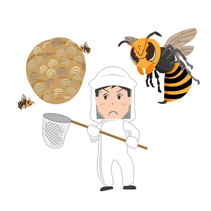 室外機の蜂の巣を駆除する方法